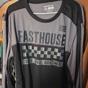 Fasthouse Black and Gray Long Sleeve Shirt